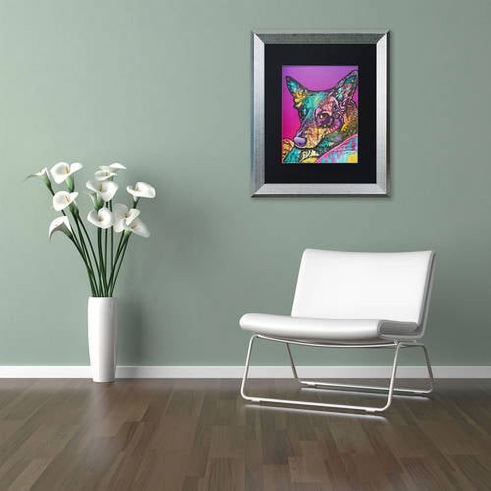 Trademark Fine Art "Zena-004" Canvas Art by Dean Russo, Black Matte, Silver Frame
