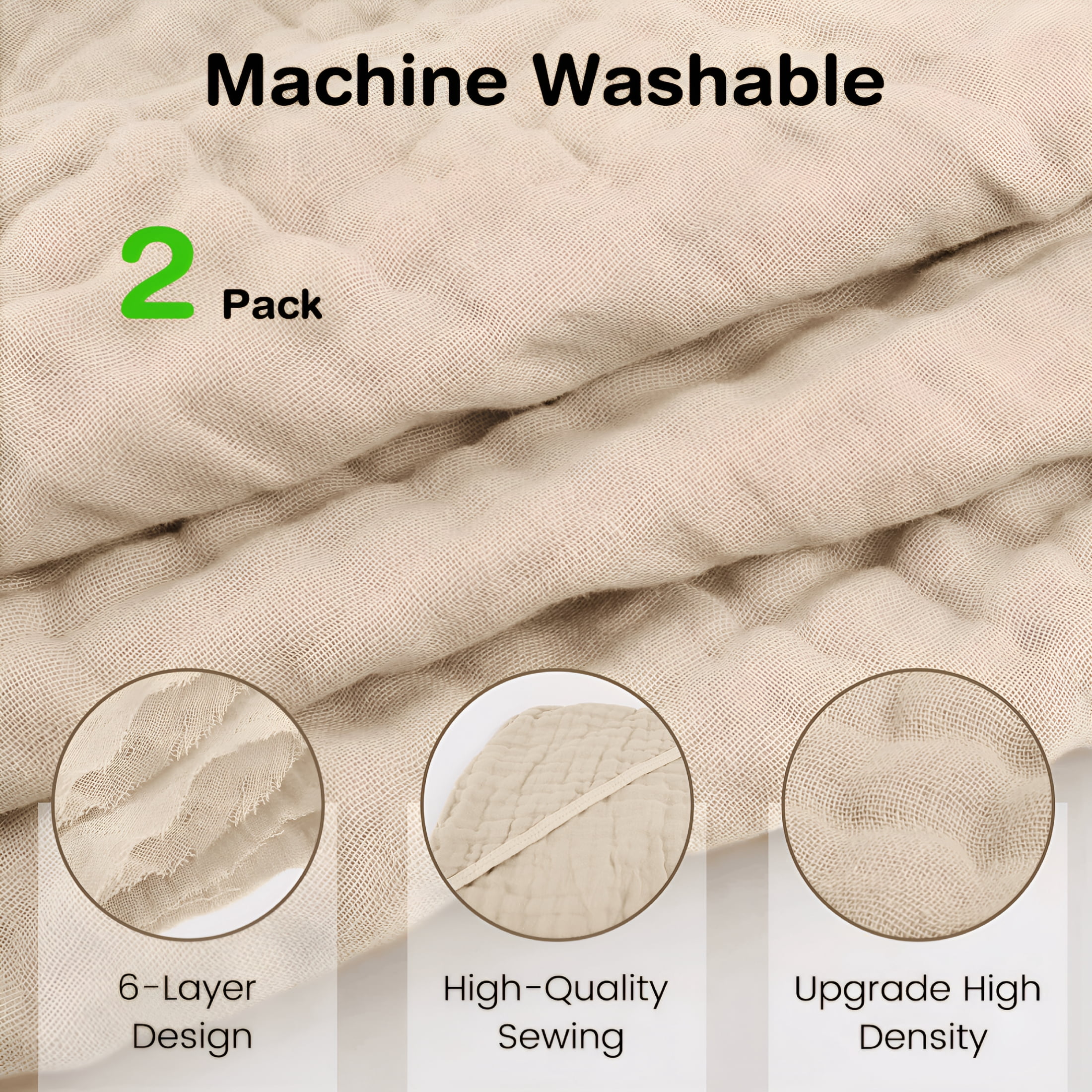 AUQ 2026 New 2 Pack Muslin Hooded Baby Towels,100% Cotton Towel Baby Bath Towel with Hood for Babies,Infant,Toddler and Kids,Large Size 32×32 Inch,Highly Absorbent and Essential for Newborn Care