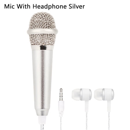 New Singing Notebook 3.5mm Stereo Speaker With Headphone Mini Microphone MIC WITH HEADPHONE SILVER