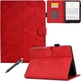 thumbnail image 1 of GSFY Case for All-new 7" Kindle Paperwhite 12th Gen 2024 & Kindle Colorsoft Signature Edition 2024, PU Leather Wallet Stand Protective Cover with Card Slots Auto Sleep/Wake Feature, Red, 1 of 7