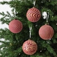 thumbnail image 6 of Kumdkd Vintage Red Christmas Balls Ornaments - 3.15" Retro Baubles with Hanging Loop, Durable Plastic for Tree/Wall Decor, Party/Wedding Use, 6 of 6