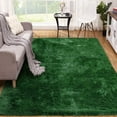 thumbnail image 4 of Fluffy Area Rug, Modern Abstract Fluffy Area Rug Indoor Soft Area Rug Faux Area Rug for Bedroom Living Room, Green, 9' x 12', 4 of 8