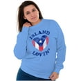 thumbnail image 4 of Island Lovin Puerto Rican Pride PR Women Crewneck Sweatshirt Brisco Brands S, 4 of 5