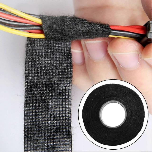 5Pc Heat- Wiring Harness Tape Looms Wiring Harness Cloth Fabric Tape Adhesive Cable Protection 19Mm