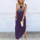thumbnail image 1 of WILLBEST Vestido Midi Informal De Verano Para Mujer, Para Playa, Vacaciones, Estampado, Holgado, Con Bolsillos, Cuello Redondo, Sin Mangas, Largo 1645, 1 of 3