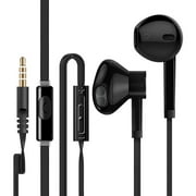 Headphones with Mic, Corded Headphones Wired Headsets with Microphone, Volume Control for Cell Phone, Tablet, PC, Laptop, MP3/4, Video Game, Black