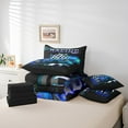thumbnail image 4 of Race Car Full Bedding Sets 7 Piece,Racing Car Comforter Set Black White Racing Checkered Flag Bed In A Bag For Teen Men Extreme Sports Sheet Set With Comforter Bedroom Decor, 4 of 5