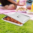 thumbnail image 3 of 4 Pack Stainless Steel Hotel Pans Full Size Steam Table Pans Commercial Food Pan, 3 of 13