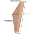thumbnail image 2 of Gancho para abrigos de baño Ganchos de madera Ganchos de pared, Ganchos para abrigos, Ganchos de madera de caucho (juego de 6) Ganchos de pared Ganchos para colgar abrigos, Ganchos para sombreros,, 2 of 5