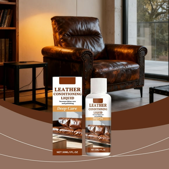 CaiYueKe Lanolin Leather Conditioner Cleaner & Protector for Furniture Bags Shoes, Leather Care Serum, Restores Moisture, Non-Greasy Formula, Water Repellent, Travel Size Leather Treatment