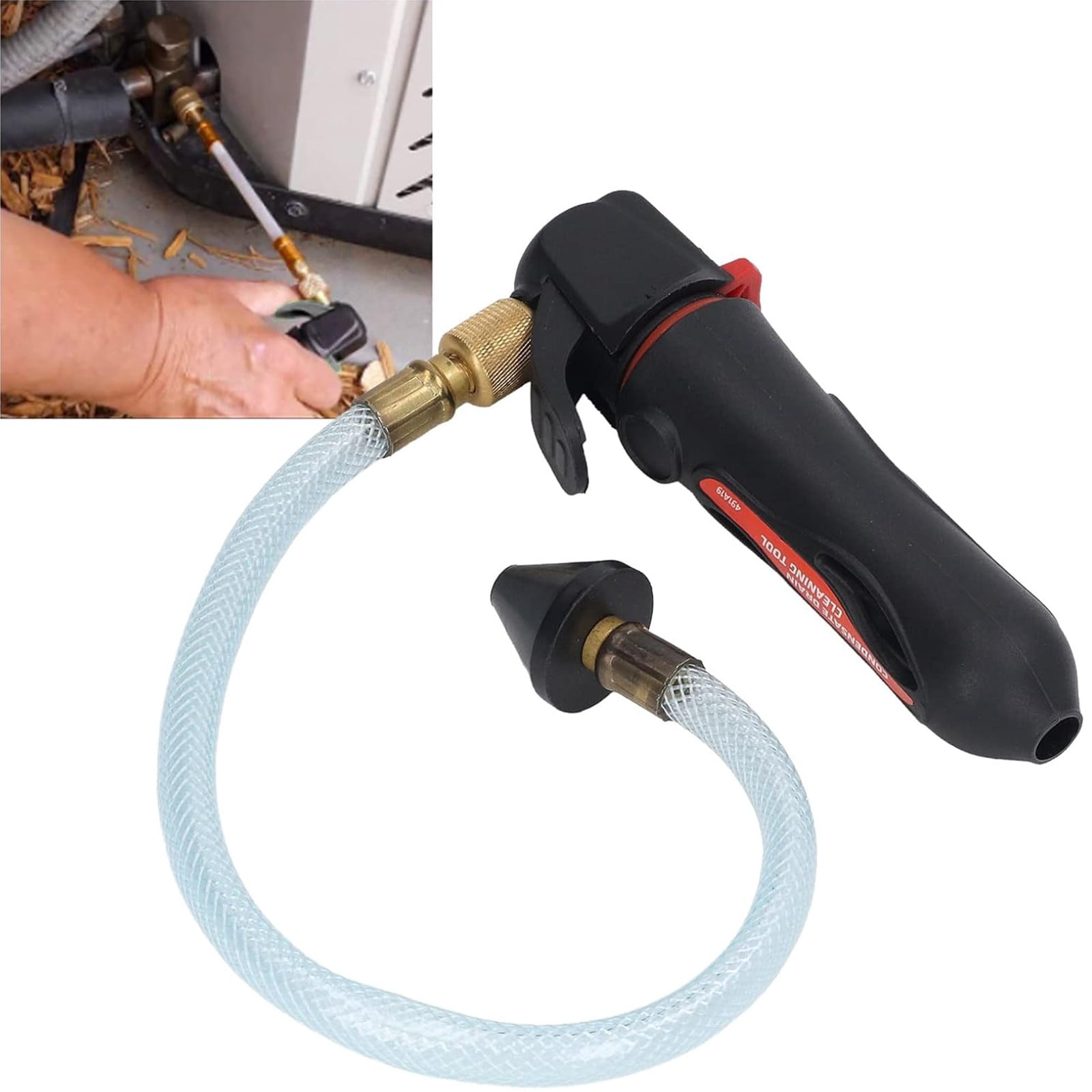Tall Pressure CO2 Drain Firearm With Flexible Tube For Profound Cleaning Clogged Conduits Condensers Piping Tool
