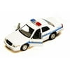 Ford Crown Victoria Police Interceptor, White - Kinsmart 5342/2D - 1/42 scale Diecast Model Toy Car (Brand New, but NOT IN BOX)
