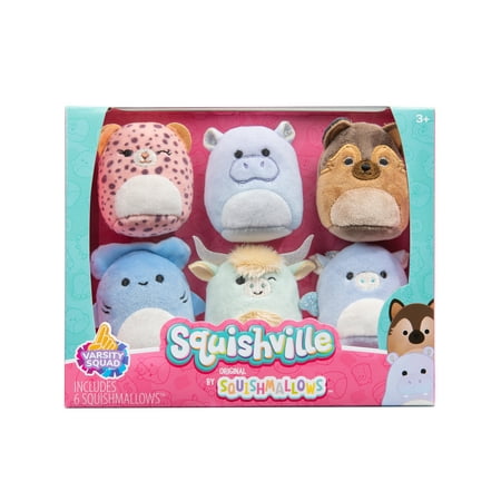 Squishville Child's 2 inch Squishmallows 6 Pack Varsity Squad Ultra Soft Plush Toy