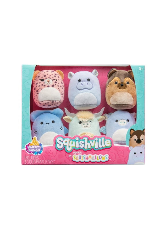 Squishville Child's 2 inch Squishmallows 6 Pack  Varsity Squad Ultra Soft Plush Toy
