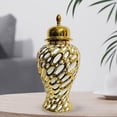 thumbnail image 4 of Porcelain Ginger Jar Table Centerpiece Chinese Style Handicraft Desktop Ornament L, 4 of 7