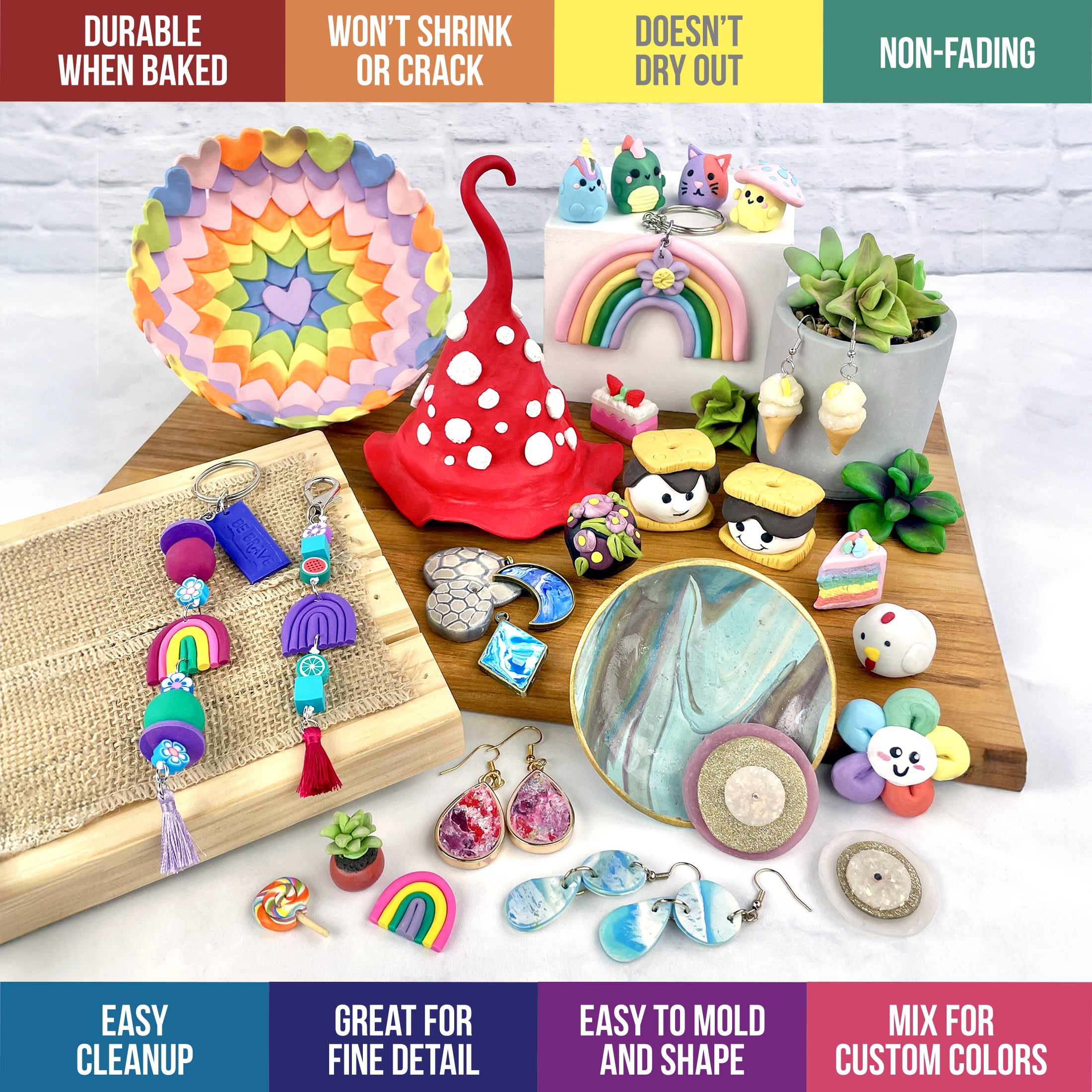 ArtSkills - Art Elements Oven Bake Polymer Clay, 2oz, Teal Blue