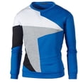thumbnail image 1 of DPTALR Décontracté Hommes Couleur Vent Bas Col Rond Chandail à Capuchon Manches Longues Blouses à Col Rond, 1 of 5