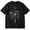 Black A, variant on Men's Black Short Sleeve Crew Neck T-Shirt, Compass Mountain Moon Graphic Tee for Outdoor Camping Travel Summer Casual Wear