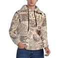 thumbnail image 2 of Pofeuu Abstract Coffee Pattern With Letters Print Mens Casual Hooded Collar Drawstring Hoodies Pullover Sweatshirts Casual Long Sleeve Shirts-Large, 2 of 7