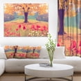 thumbnail image 1 of Paysage avec Fleurs de Pavot - Impression d'Art Photographique sur Toile, 1 of 1