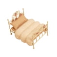 thumbnail image 3 of Cama de muñecas a escala 1:12, juguete de simulación para niños, accesorios para casa de muñecas pequeña Blanco, 3 of 9