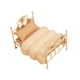 thumbnail image 3 of Cama de casa de muñecas a escala 1/12, accesorios de hierro tallado para casa de muñecas, accesorios de fotografía para dormitorio Blanco, 3 of 9