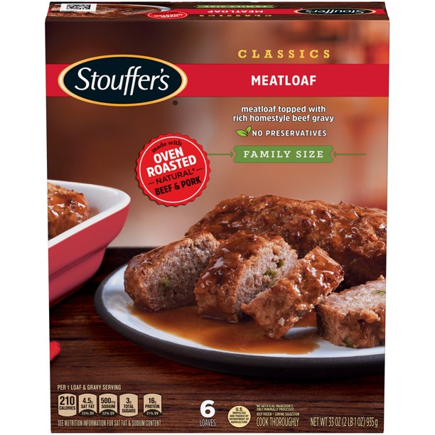 Stouffer's CLASSICS Meatloaf, Family Size Frozen Meal 33 oz. Walmart