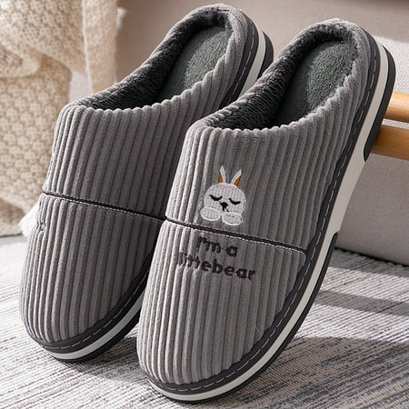

Yutnsbel Fuzzy Slippers For Men Indoor Cotton Slippers Lightweight With Memory Foam And Soft Sole Casual Shoes
