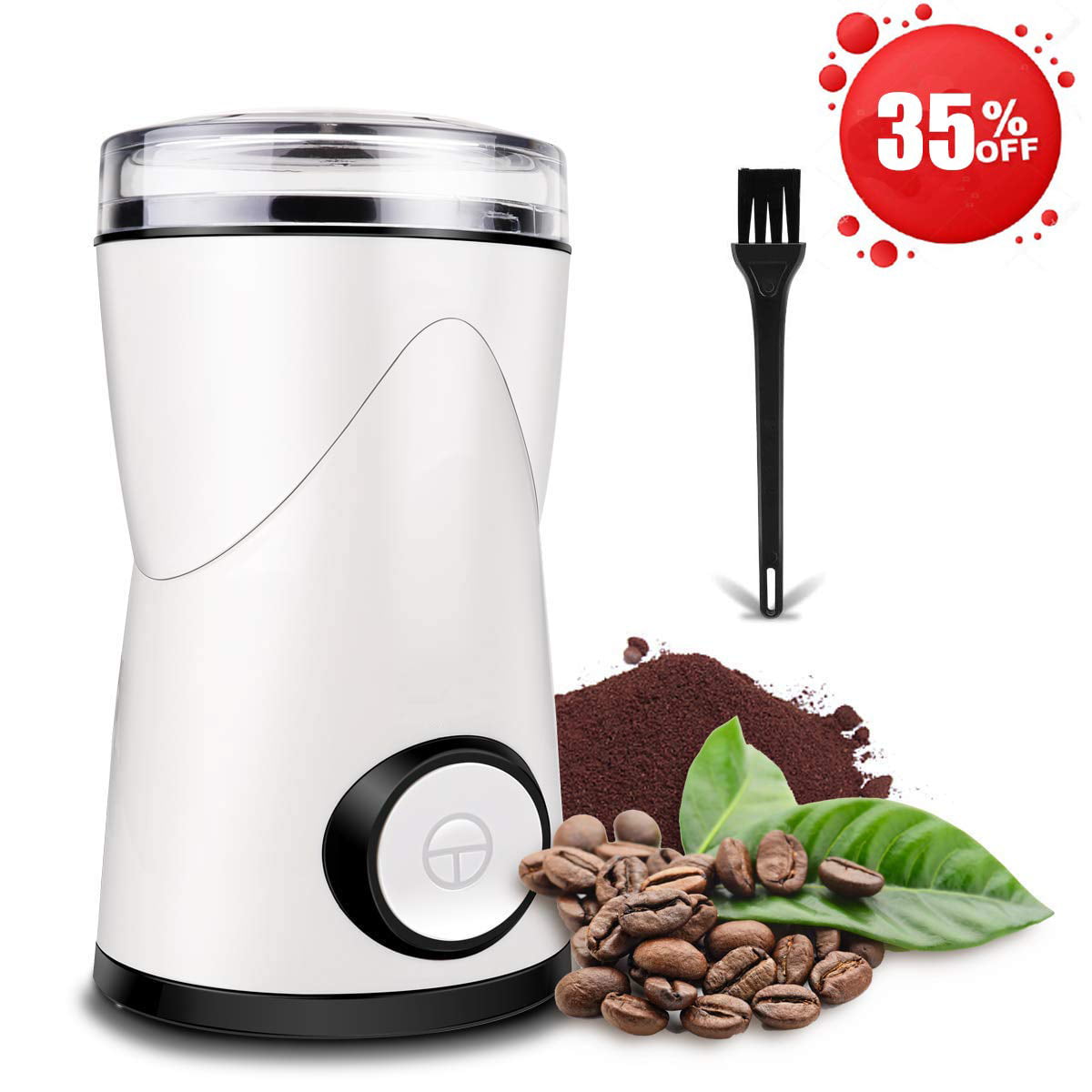 Seed Electric Coffee Bean Grinder Stainless Steel Blade Seasoning Coffee Grinder with Powerful Motor for Spices Pepper Nuts Herbs