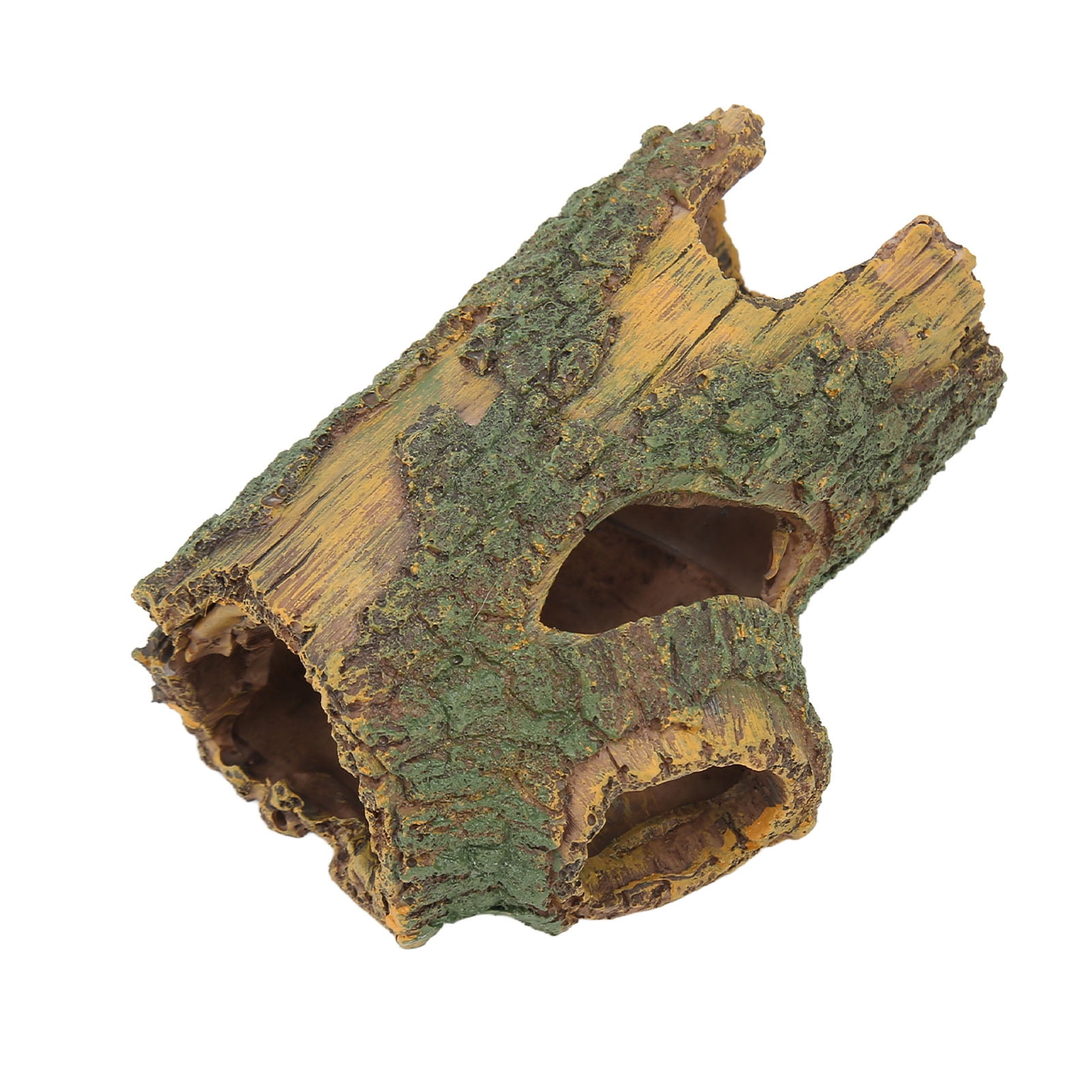 NFTIGB Large Resin Wood Trunk Aquarium Ornament - Artificial Tree Hole Fish Tank Decoration for Aquascaping, Submersible Hideout Cave Decor (8.66 inches / 22 cm)