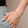 thumbnail image 2 of Natural Rhodochrosite Round Shape Bracelets in Sterling Silver for Women, October, November Birthstone Jewelry for Her Birthday, Wedding Anniversary, Christmas, Mothers Day, 2 of 7