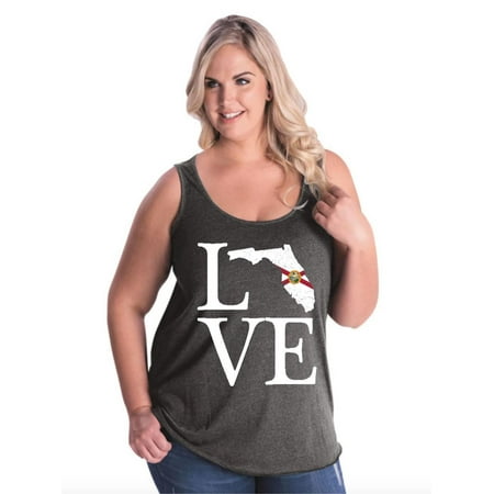 - Love Florida Women Curvy Plus Size Tank Tops