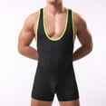 thumbnail image 6 of Nrmvnmi Men's Wrestling Singlets Sleeveless Athletic Supporters Wrestling Uniform Sports Bodysuit Jumpsuits for Fun Black-L, 6 of 8