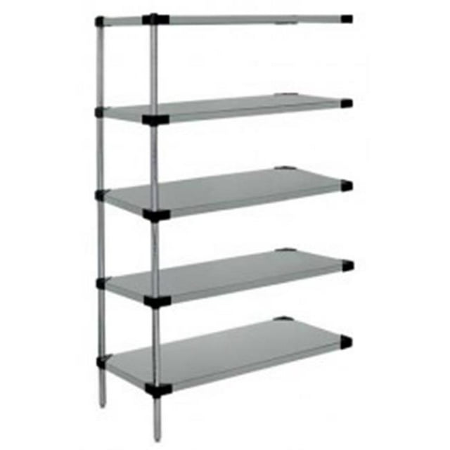 5-Shelf Galvanized Steel Solid Shelving Add-On Unit - 21 x 24 x 54 in.