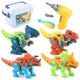thumbnail image 1 of Vogacara 1 Juego de ensamblaje de dinosaurios, juguetes preescolares, bloques de construcción multiusos interesantes para niños, niñas, regalos, Juguetes de construcción Vogacara FN001563-00, 1 of 6