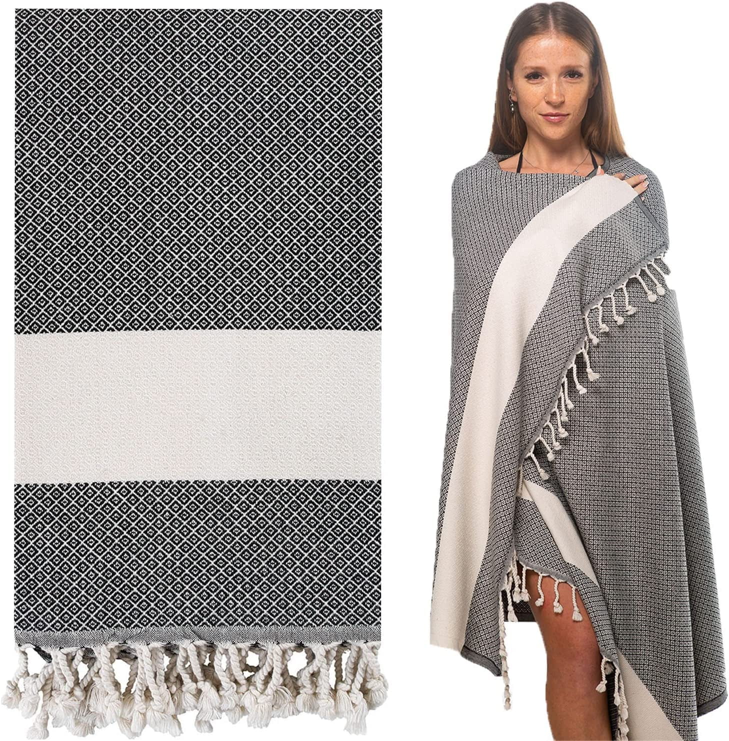 TowelSelections Turkish Terry Kimono Bathrobe - 100% Turkish Cotton, Terry Cloth Bath Robe For Women And Men, Made In Turkey (White, L/XL) In Arabia | Whizz Robes