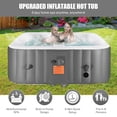 Seizeen 73'' Inflatable Hot Tub for 6, Indoor/Outdoor Spa with 130 Jets ...