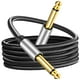 thumbnail image 2 of Cable de instrumento de 6,35mm Yotijar TS de 1/4 pulgadas para guitarra Audio estéreo 1.8M, 2 of 7