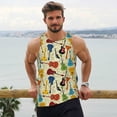 thumbnail image 6 of Gukieu Different Kind Of Guitars Print Men's Quick Dry Fitness Vest, Round Neck Sleeveless Fitness Bodybuilding Top-X-Large, 6 of 7