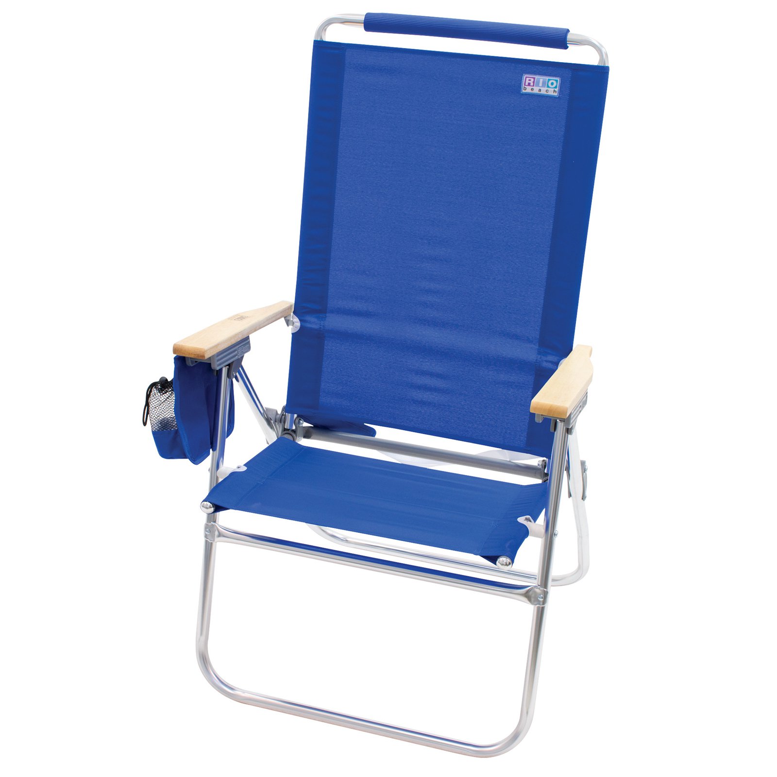 RIO Beach Hi-Boy Aluminum Beach Chair, Blue, Adjustable Lounge Chair - image 2 of 3
