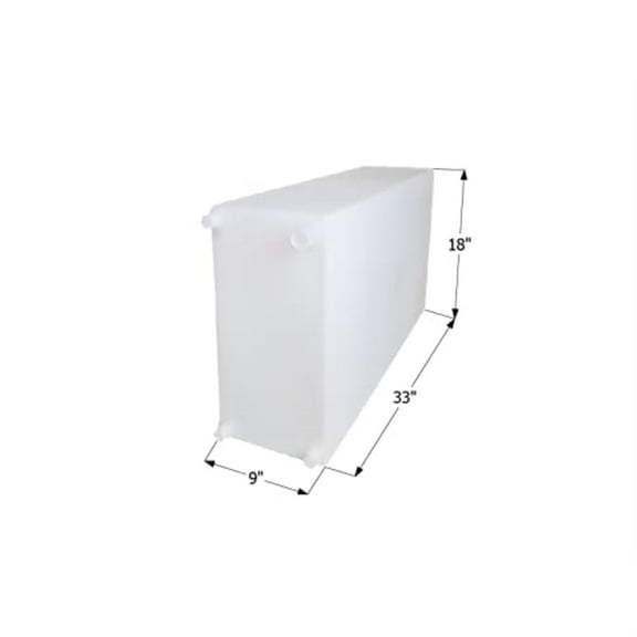 ICON 12719 Fresh Water Tank, WT2455, 33x18x9, 20 Gal., w/ 1/2" Fittings