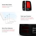 thumbnail image 5 of VIPMOTOZ Premium OLED Neon Tube Tail Light Lamp For 2013-2018 RAM 1500 2500 3500 - [Factory LED Model] - Matte Black Housing, Smoke Lens, Driver & Passenger Side, 5 of 7