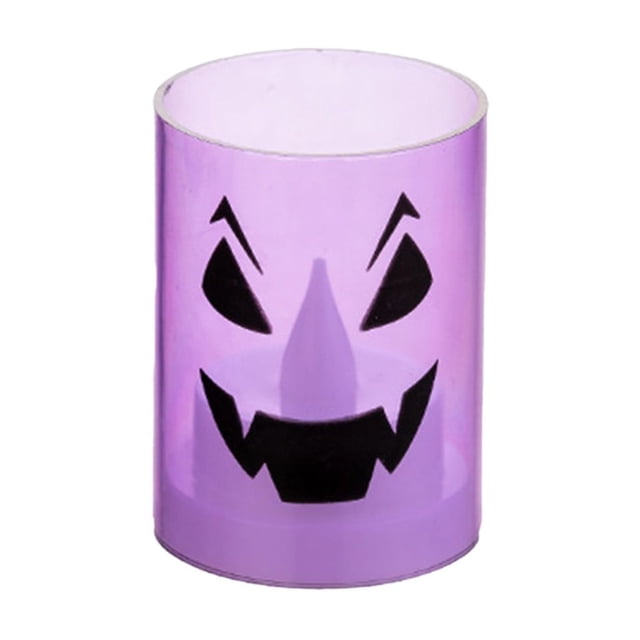 Battery Operated Flameless LED Candle Light Halloween Decoration Prop Party Scene Table Decor Indoor Use with Amber Flickering Glow Timer Function