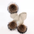 thumbnail image 5 of Women Winter Scarf fur pompom Scarves Thick Warm Headband Lady shawls Wraps Blanket Female hat scarf set, 5 of 5