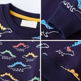 thumbnail image 4 of lnmuld Boys Long Sleeve Dinosaur Print Sweatshirt Soft Casual Pullover Top for Toddler Kids Comfortable Daily Wear Size:6-7 Years, 4 of 9