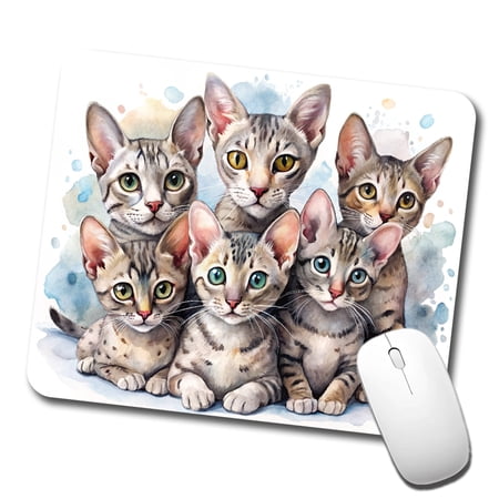 Sweet Egyptian Mau Cats Mouse Pad Low Profile Gaming Mat