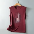 thumbnail image 5 of IROINNID Women's Round Neckline T-Shirt Sleeveless 4th Of July Summer Casual Loose Tops Independence Day, 5 of 5