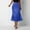 Dark Blue, variant on Women Silky Satin Skirt High Waist Elastic Elegant A Line Midi Skirts for Wedding Cocktail Party Flowy Fall Skirts