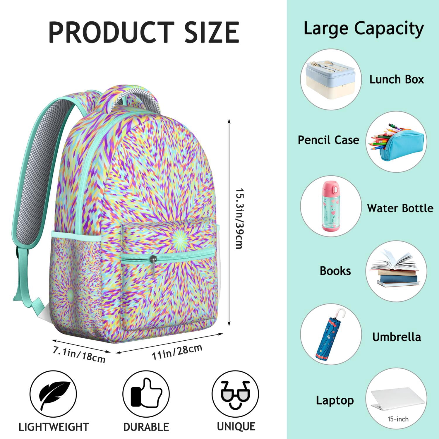 Refined Mantra Design Backpack - Luxury Feel School Bag, Premium Material Laptop Carrier Gift for Graduate Students