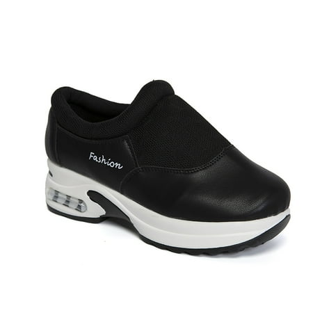 

KBKYBUYZ Casual Platform Wedge Heel Flying Knit Stitching Set Foot Sports Women s Singles Shoes Women s Shoes Summer Clearance